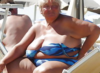 BBW matures and grannies at the beach 307